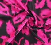 Fuxia jacquard floral design